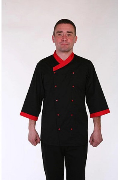 Поварской костюм-модель-22117 (ткань-х/б/черный/размер 42-56)