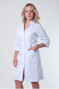Медицинский халат-модель-3108 (ткань-коттон/белый/размер 42-60)
