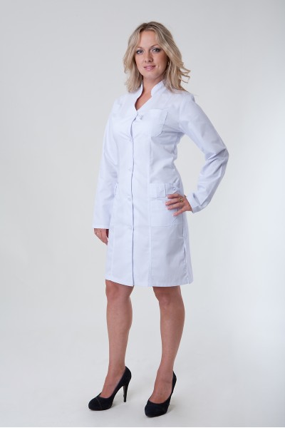 Медицинский халат-модель-3101 (ткань-коттон/белый/размер 40-60)