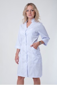 Медицинский халат-модель-3118(ткань-коттон/белый/размер 40-60)