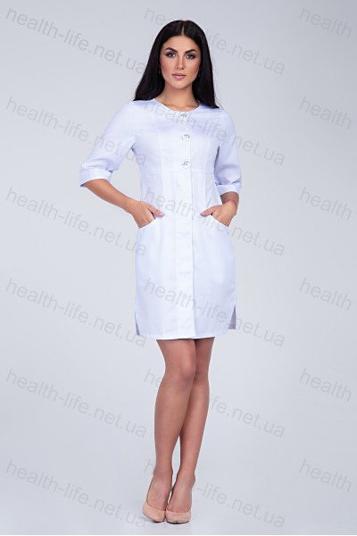 Медицинский халат-модель-3133 (ткань-коттон/белый/размер 40-60)