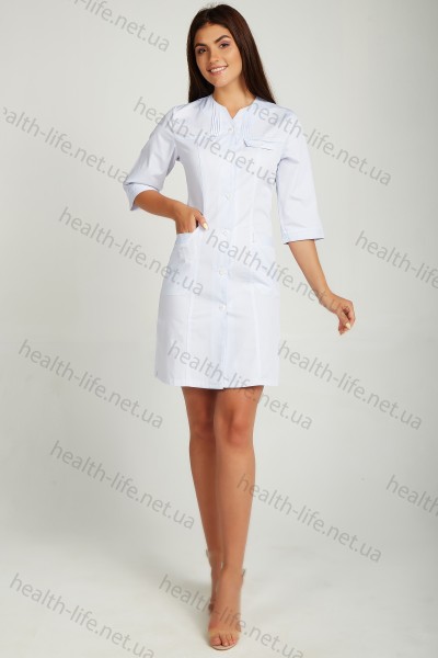 Медицинский халат-модель-3136 (ткань-коттон/белый/размер 42-60)