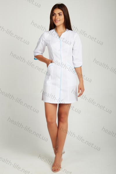 Медицинский халат-модель-3139 (ткань-коттон/белый/размер 42-60)