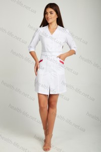 Медицинский халат-модель-3141 (ткань-коттон/белый/размер 42,44,52,58,60)