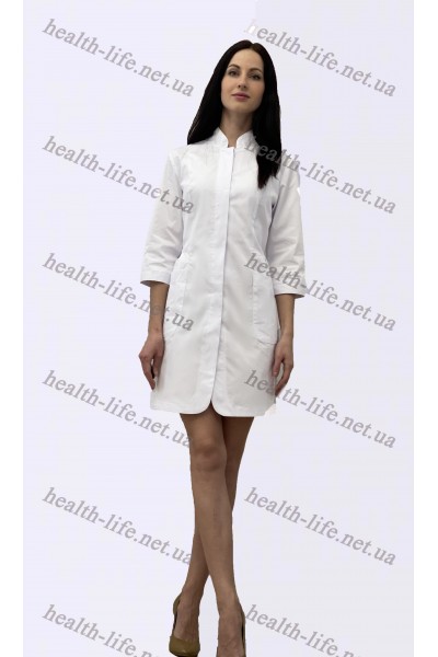 Медицинский халат-модель-3144 (ткань-коттон/белый/размер 42-60)