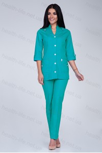 Медицинский костюм-модель-3204 (ткань-коттон/мятный/размер 40,50,62,64)