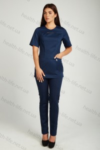 Медицинский костюм-модель-3251 (ткань-коттон/темно-синий/размер 42-60)
