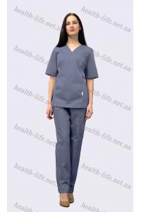 Медицинский костюм-модель-3265 (ткань-коттон/серый /размер 42-60)