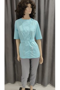 Медичний костюм-модель-3269 (тканина-коттон/світло бірюзовий/розмір 42-56)