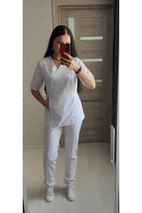 Медицинский костюм-модель-3267 (ткань-коттон/белый/размер 42-60)