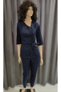 Медичний костюм-модель-3271 (тканина-коттон/темно-синій/розмір 42-60)