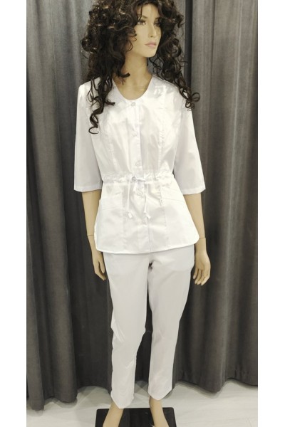 Медицинский костюм-модель-3279 (ткань-коттон/белый/размер 42-60)