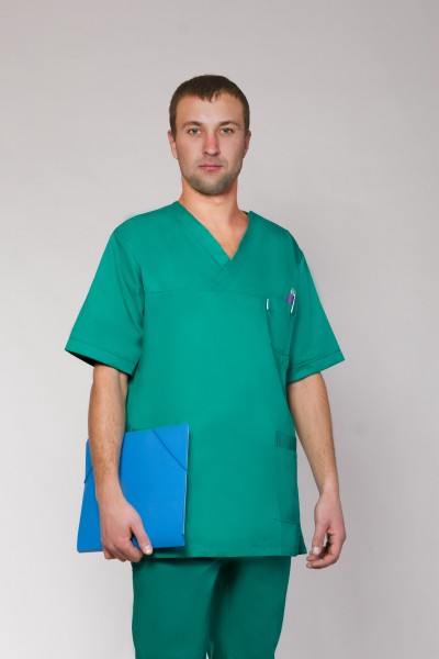 Медицинский костюм-модель-3212 (ткань-коттон/зеленый/размер 44-60)