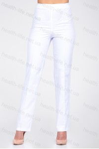 Медицинские брюки-модель-2604 (ткань-х/б/белый/размер 42-66)
