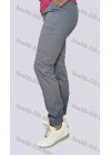 Медицинские штаны-модель джоггеры-3607 (ткань-коттон/серый/размер 42-56)