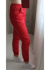 Медицинские штаны джоггеры-модель-3612 (ткань-коттон/красный/размер 42-56)