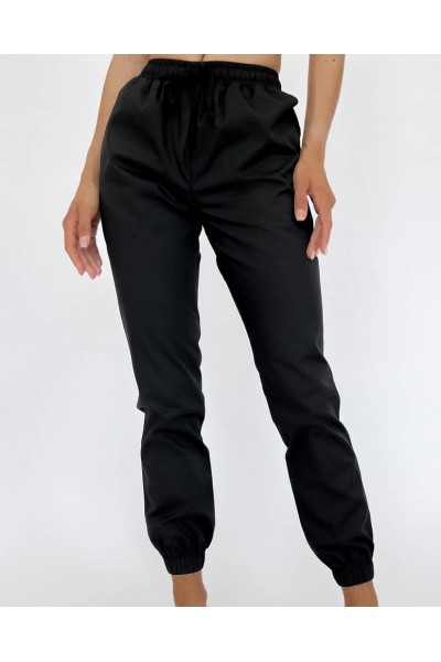 Медичні штани джоггери-модель-2608 (тканина-х/б/чорний/розмір 42-60)