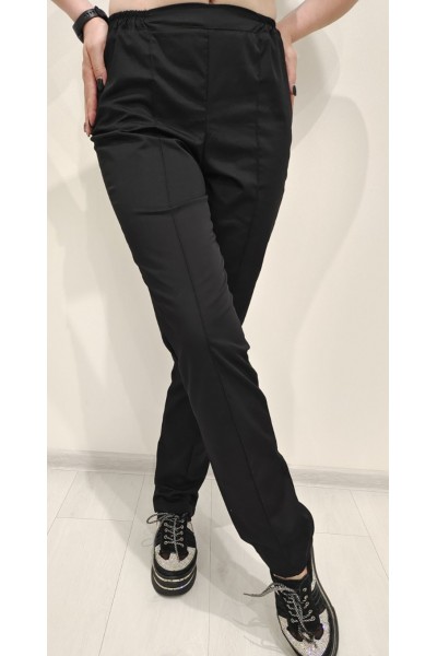 Медицинские брюки -модель-3613 (ткань-коттон/чорний/размер 42-60)