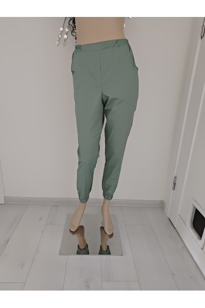 Медицинские брюки джогери -модель-2610 (ткань-х/б/оливка/размер 42-56)