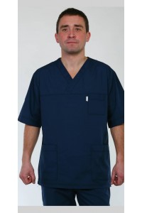 Медицинский костюм-модель-22106 (ткань-х/б/темно-синий/размер 42-66)